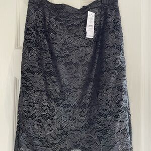 White House Black Market Black Lace Pencil Skirt